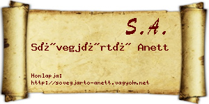 Sövegjártó Anett névjegykártya