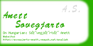 anett sovegjarto business card